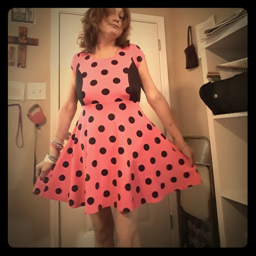 Pink n Black Mini Dress